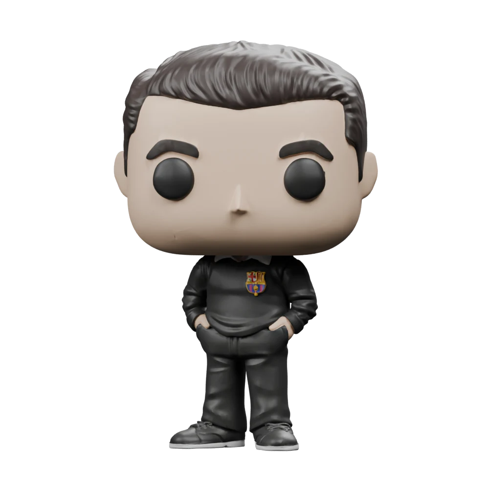 Funko personalizado con uniforme oscuro del Barcelona
